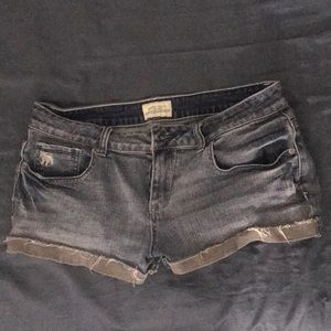 Aeropostale jean shorts with glitter/sliver lining